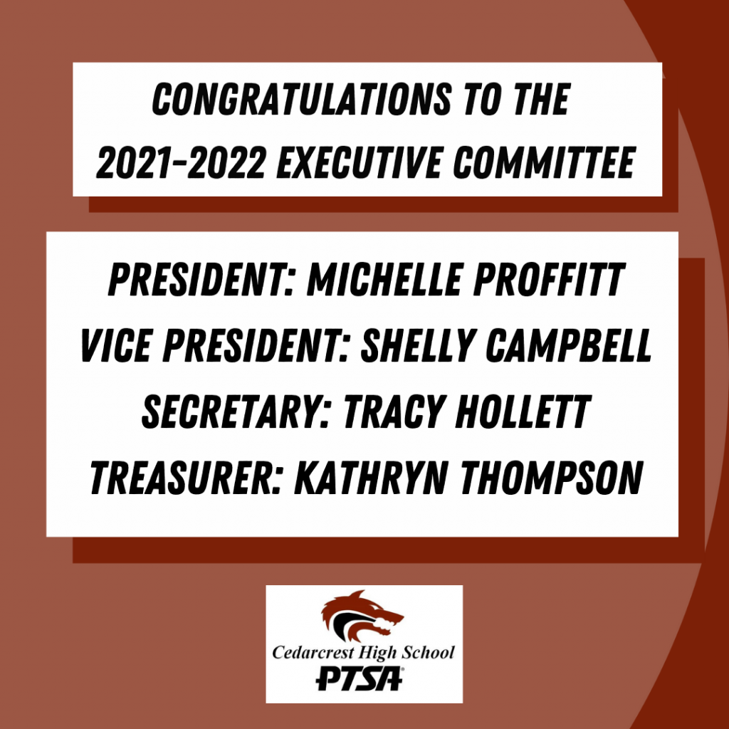 Congratulations to the 2021-2022 Executive Committee